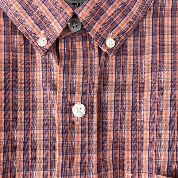 Duluth Trading Co Red Plaid Relaxed Fit Button Up Shirt Mens Size L - Picture 9 of 13